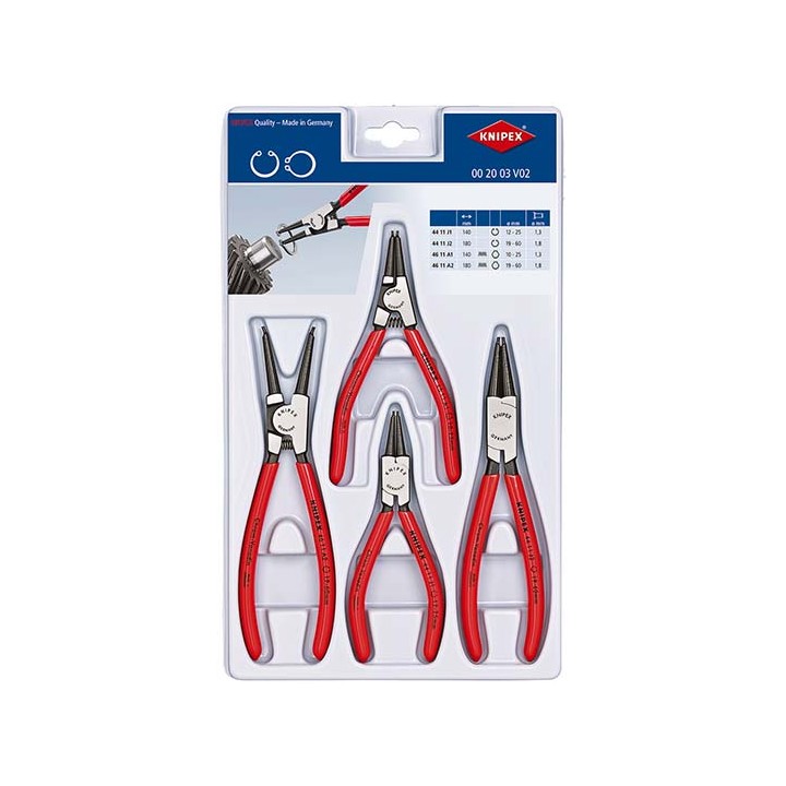 00 20 03 V02 Σετ μυτοτσίμπιδων ασφαλειών KNIPEX