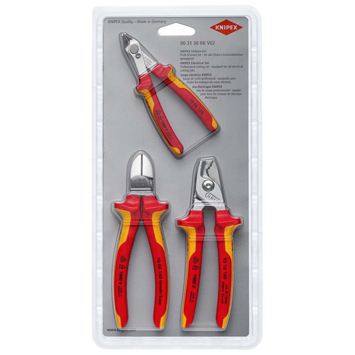 00 31 30 BK V02 KNIPEX VDE Cutting Σετ 3 τεμ.