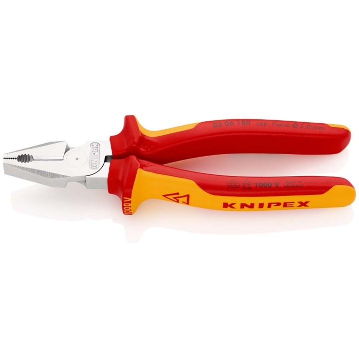 02 06 180 Πένσα Ατσαλοσύρματος με υπομόχλιο KNIPEX