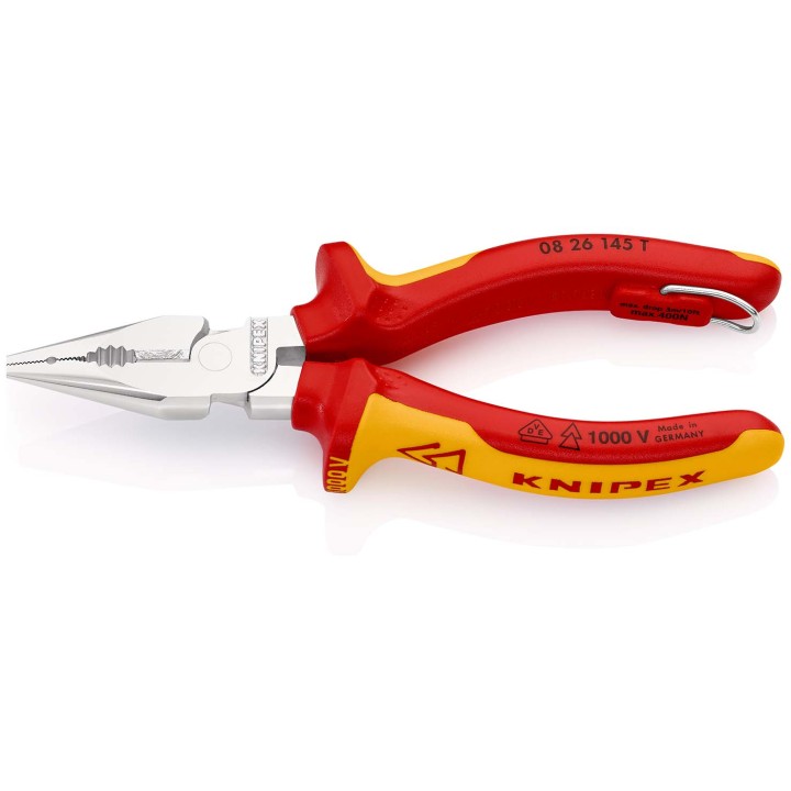 08 26 145 T Μυτερή πένσα με δακτύλιο στερέωσης KNIPEX