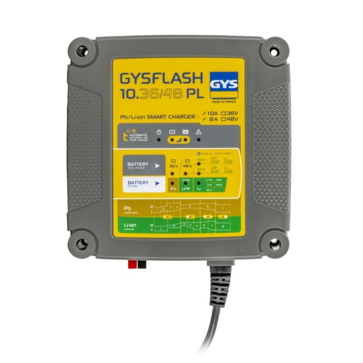 GYS GYSFLASH 10.36/48 PL – Φορτιστής μπαταριών μολύβδου/λιθίου 36/48V 10A