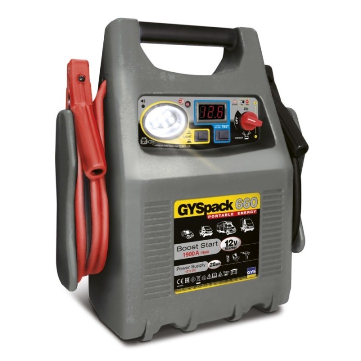 GYS GYSPACK 660 (φις UK) – Εκκινητής μπαταρίας (booster) 12V 1900A, 28Ah