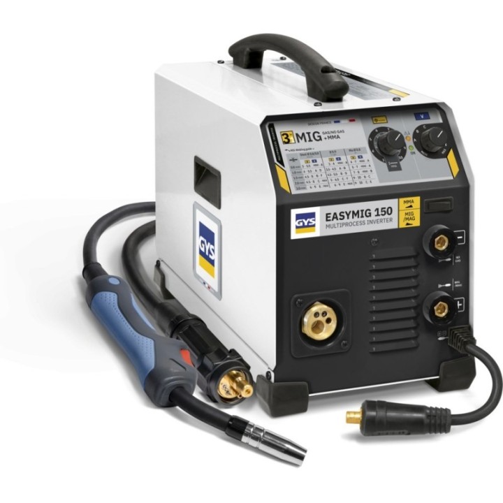 GYS EASYMIG 150 – Ηλεκτροκόλληση Inverter 3 σε 1 MIG/MAG–MMA 140 A, 230V, με καλώδια