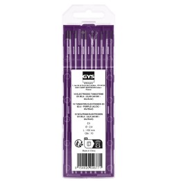 GYS E3 – Ηλεκτρόδια βολφραμίου TIG Ø2,4 mm, AC/DC, συσκευασία 10 τεμ.
