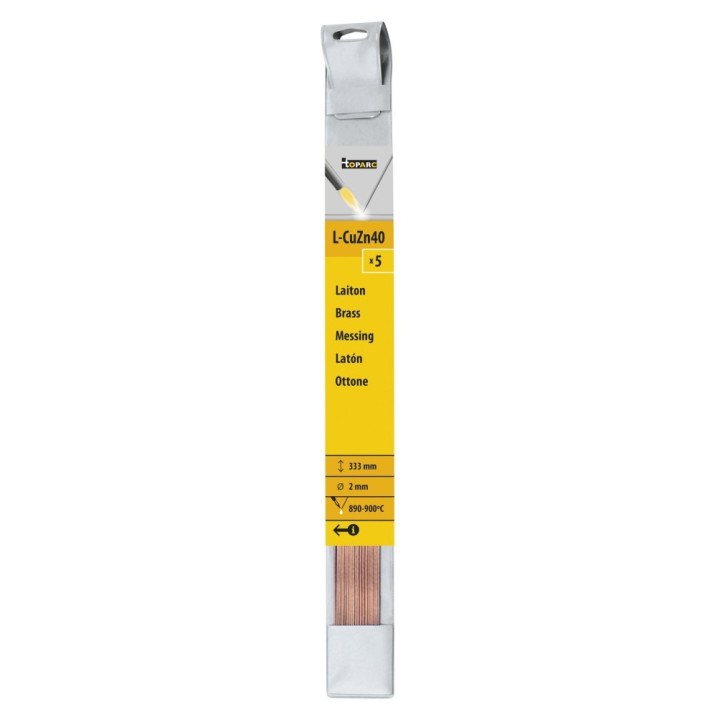5 βέργες σκληρής συγκόλλησης BRASS Ø 2mm - L. 333mm / GYS