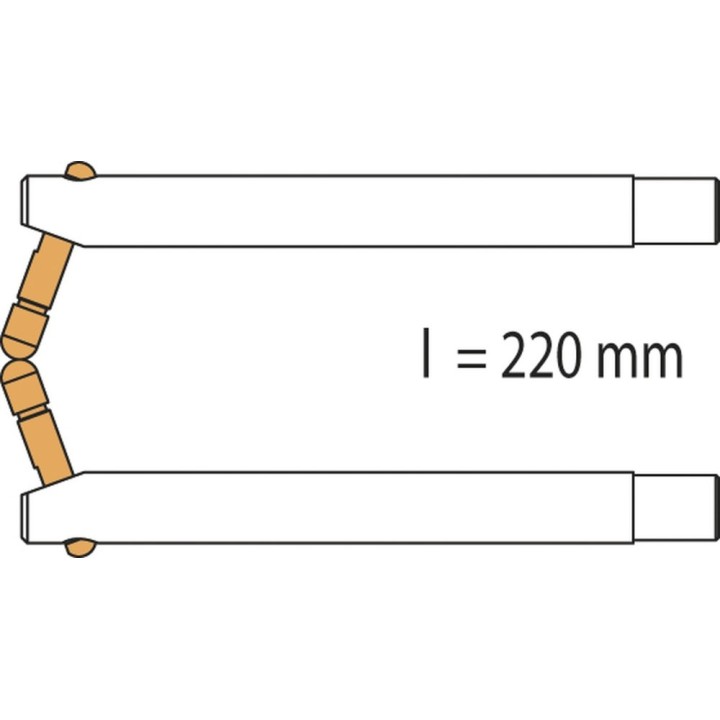 2 Βραγχίονες PX3 220mm - PORTASPOT 230 - με κλίση ηλεκτρόδια / GYS