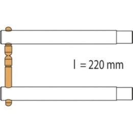 GYS PX2 – Βραχίονες χαλκού Ø 23 mm για PORTASPOT 230