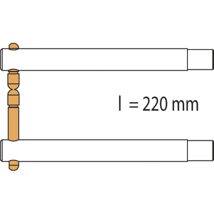GYS PX2 – Βραχίονες χαλκού Ø 23 mm για PORTASPOT 230