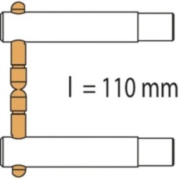 2 Βραγχίονες PX1 110 mm - PORTASPOT 230 - κεντραρισμένα ηλεκτρόδια / G