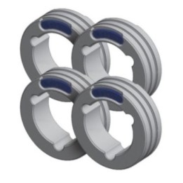 Αξεσουάρ Συγκόλλησης GYS ΣΕΤ OF 4 TWIN DRIVE ROLLS - ALU ø0.8/1.0 (blu