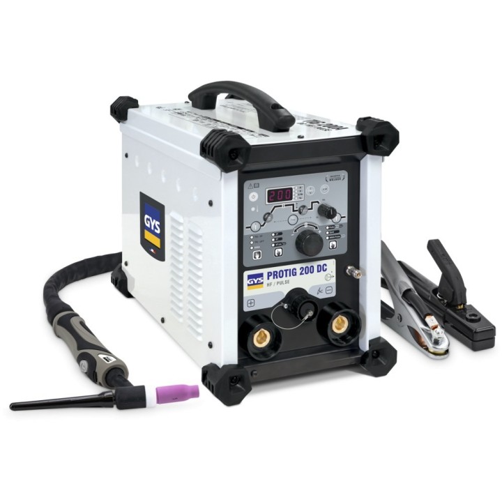 GYS PROTIG 200 DC – Ηλεκτροκόλληση TIG DC/MMA Inverter 200A, 230V, με τσιμπίδα TIG26B και καλώδια