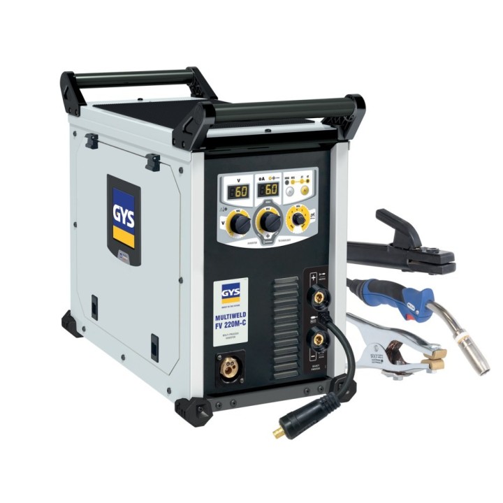GYS MULTIWELD FV 220M-C – Ηλεκτροκόλληση Inverter MIG/MAG–MMA 220 A, 110–230 V, PFC