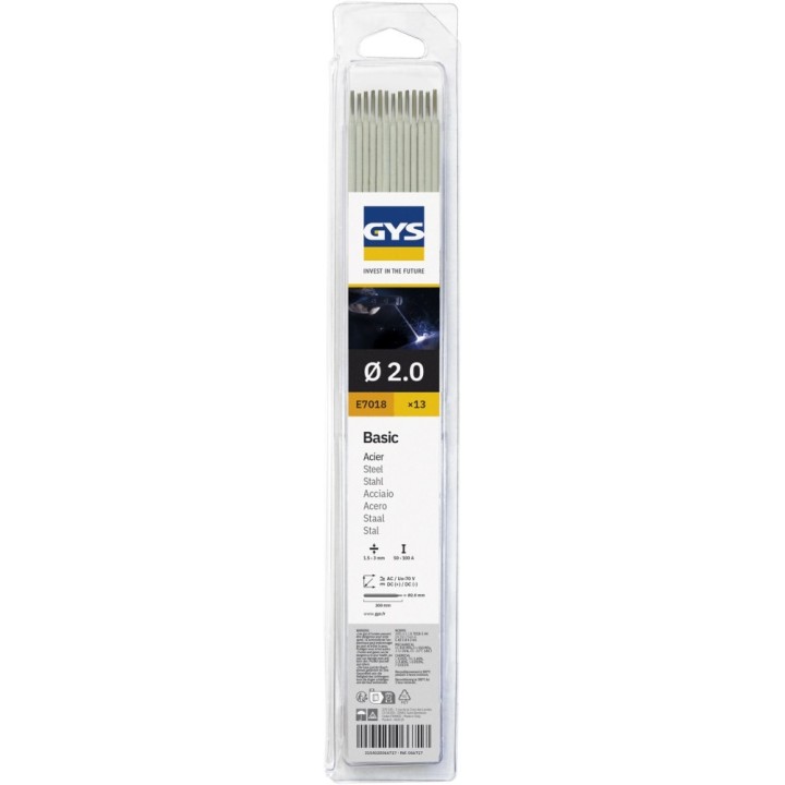 GYS – Ηλεκτρόδια βασικά E7018-1 Ø2,0 mm, 13 τεμ., blister