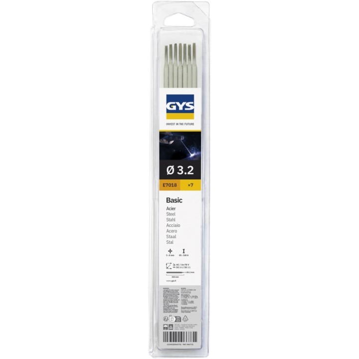 GYS – Ηλεκτρόδια βασικά E7018-1 Ø3,2 mm, 7 τεμ., blister