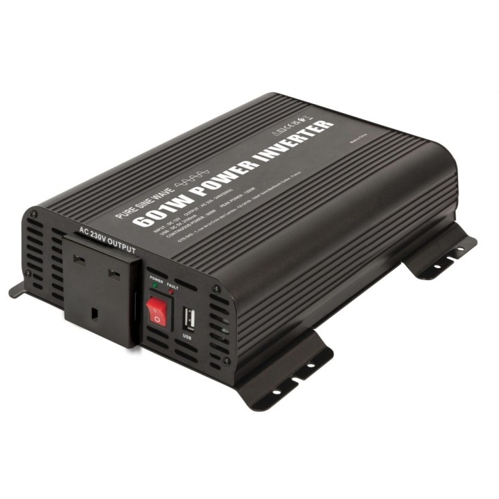 GYS PSW 601W RC-12 – Μετατροπέας τάσης καθαρού ημιτόνου 12V DC σε 230V AC 600W (φις UK)