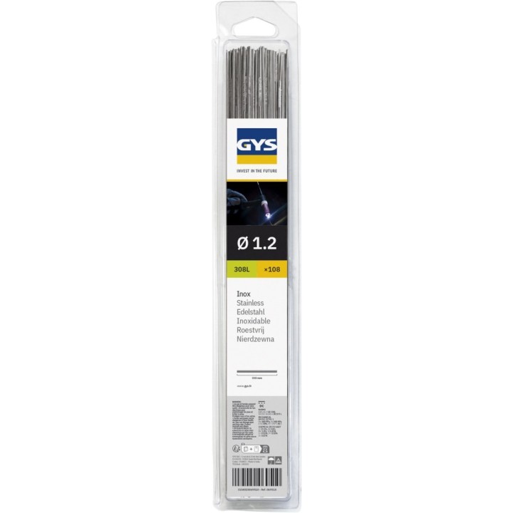 Αναλώσιμο Συγκόλλησης GYS 108 TIG STAINLESS STEEL RODS (308L) Ø1,2 - 3