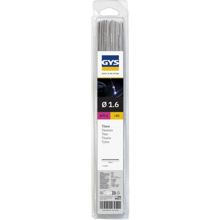 Αναλώσιμο Συγκόλλησης GYS 83 TIG TITANIUM RODS T40 (ERTi-2) Ø1.6 - 330