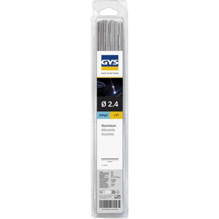 Αναλώσιμο Συγκόλλησης GYS 27 TIG ALUMINIUM RODS (AlMg5) Ø2,4 - 330mm -