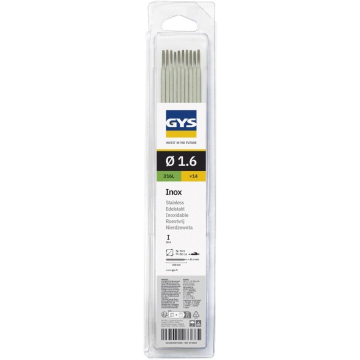 Αναλώσιμο Συγκόλλησης GYS 14 STAINLESS STEEL Ηλεκτρόδια - 316L - Ø1.6