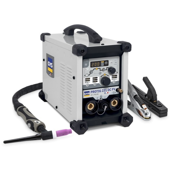 GYS PROTIG 231 DC FV – Ηλεκτροκόλληση TIG DC/MMA Inverter 230A FV, 110–230V, με τσιμπίδα TIG26B και καλώδια