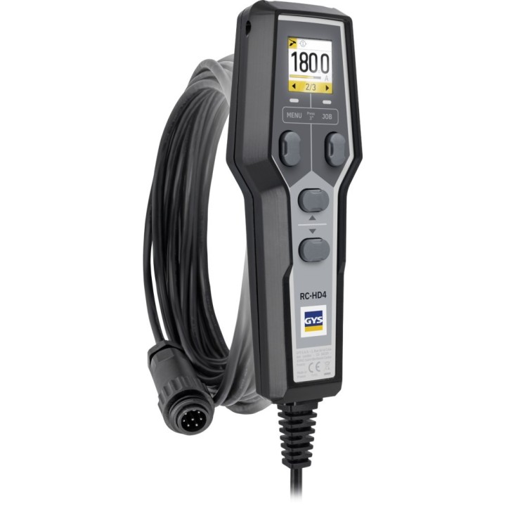 GYS RC-HD4 – Ψηφιακό τηλεχειριστήριο χειρός TIG/MMA με οθόνη, IP44, καλώδιο 8 m