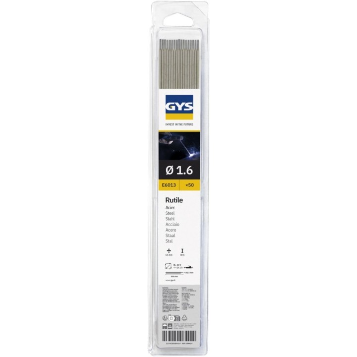 50 Ρουτιλίου ηλεκτρόδια - Ø1.6 mm (blister) / GYS
