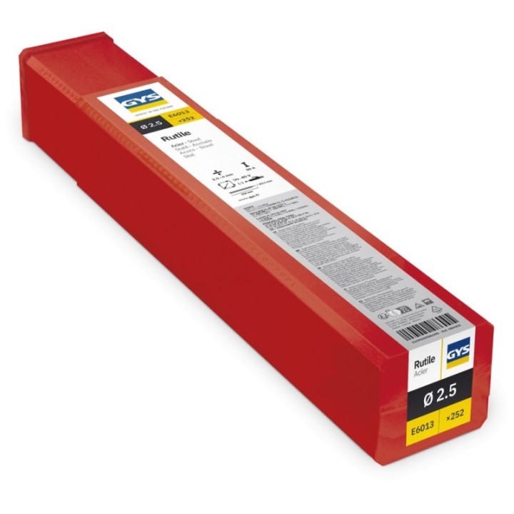 252 Ρουτιλίου ηλεκτρόδια - Ατσάλι - GY38 - Ø2.5 mm - 4.6kg - Πλαστική