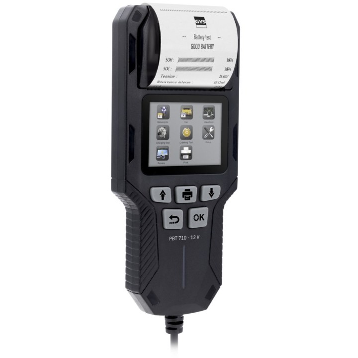 GYS PBT 710 – Ελεγκτής μπαταρίας 12V με ενσωματωμένο εκτυπωτή και έγχρωμη οθόνη