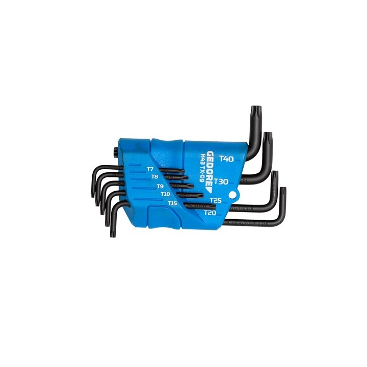 H 43 TX-09 Συλλογή γωνιακών κλειδιών TORX T7-T40, 9 τεμάχια GEDORE | P