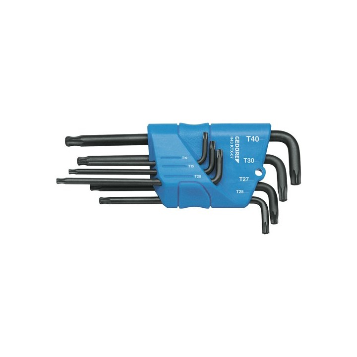 H 43 KTX-07 Συλλογή γωνιακών κλειδιών TORX T10-T40, 7 τεμάχια GEDORE |