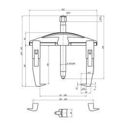 1.04/HP2A Εξολκέας γενικής χρήσης HIGH POWER με 2 GEDORE | PAM