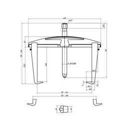 1.04/HP3A-B Εξολκέας γενικής χρήσης HIGH POWER, διάταξη με 2 βραχίονες