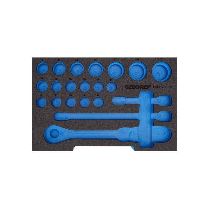 EI-1100 CT1-19 Αφρώδες ένθετο 1/2 L-BOXX 136, κενό GEDORE | PAM