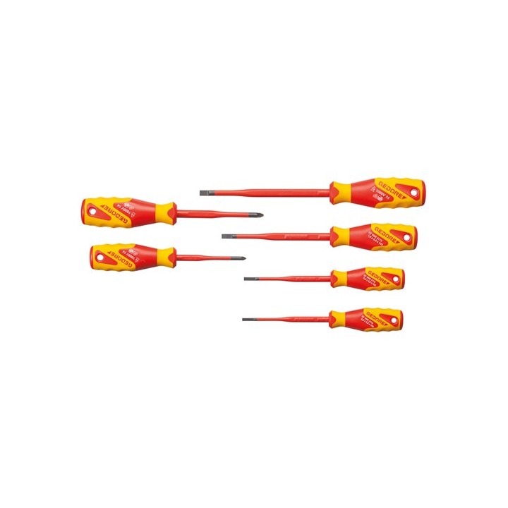 VDE 2162-2172 PZ-06 Σετ κατσαβιδιών VDE SLIM DRIVE 6 τεμάχια GEDORE |