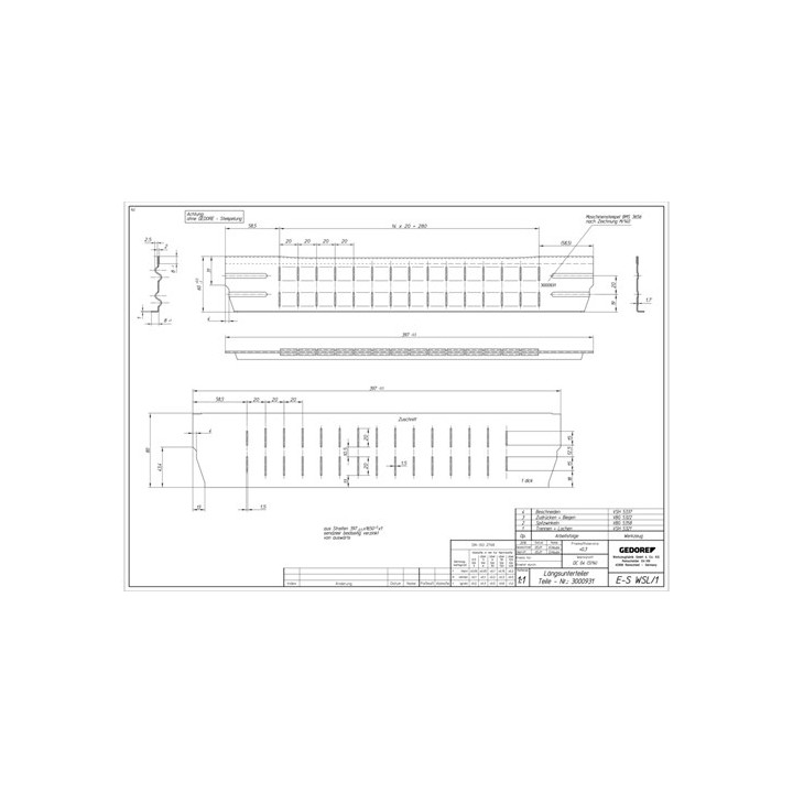 GEDORE Lengthwise divider E-WSL/1 | PAM