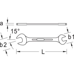 6 4x4,5 Διπλό γερμανικό κλειδί 4x4,5 mm GEDORE | PAM