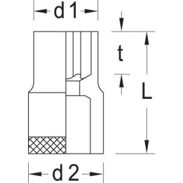 TX 19 E10 Καρυδάκι 1/2″ TORX E10 GEDORE | PAM