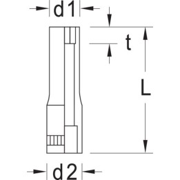20 L 4 Καρυδάκι 1/4″, μακρύ 4 mm GEDORE | PAM