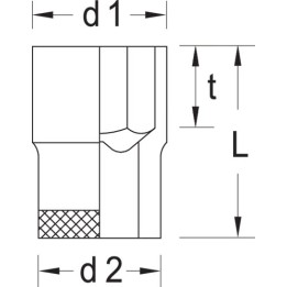 30 6 Καρυδάκι 3/8″, εξαγ. 6 mm GEDORE | PAM
