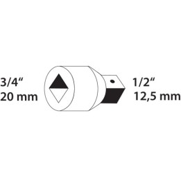 3219 Συστολή καρέ από 3/4″ σε 1/2″ GEDORE | PAM