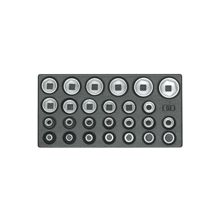 1500 ES-19 Συλλογή από καρυδάκια 1/2in, εξάγωνα, σε μονάδα εργαλείων 1