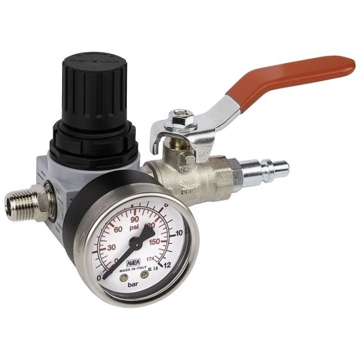 ECODORA 0E37825 Pressure regulator με pressure gauge με G 1/4" (f) x G