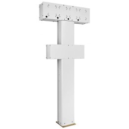 ECODORA 0E39338 Double sided στήλη σέρβις με 1 στήριγμα για 4+4 καρούλ