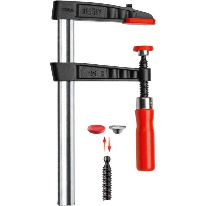 BESSEY TG20B8 Σφιγκτήρας Βίδας TG με Ξύλινη Λαβή 200x80mm | BESSEY | PAM.GR