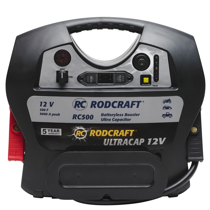 Εκκινητής πυκνωτών RODCRAFT RC500 12V – 9000 A εκκίνησης, 500 F
