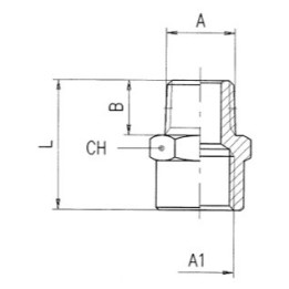 BAMAX INOX12151 Συστολή INOX κωνική 1/8" - 1/4"
