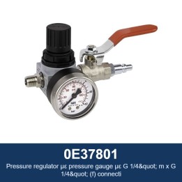 ECODORA 0E37801 Ρυθμιστής πίεσης με μανόμετρο με συνδέσεις G 1/4" m x