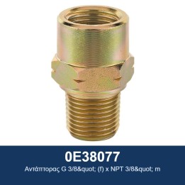 ECODORA 0E38077 Αντάπτορας G 3/8" (f) x NPT 3/8" m
