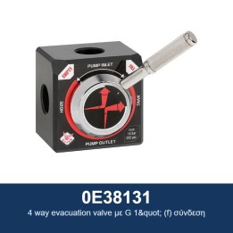 ECODORA 0E38131 Βαλβίδα εκκένωσης 4 οδών με σύνδεση G 1" (f)