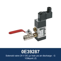 ECODORA 0E39287 Ηλεκτροβαλβίδα 24 V DC με οπή εκτόνωσης αέρα - G 1/2"